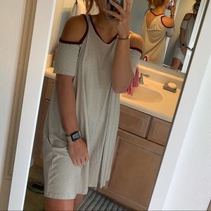 off the shoulder tshirt dress